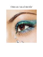 Chăm sóc ''''cửa sổ tâm hồn'''' ppt