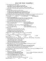 BT trắc nghiệm về lai 1 tính trạng và đáp án