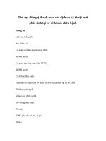 Thủ tục đề nghị thanh toán các dịch vụ kỹ thuật mới phát sinh tại cơ sở khám chữa bệnh doc