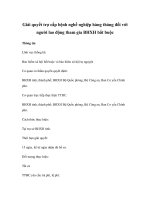 Giải quyết trợ cấp bệnh nghề nghiệp hàng tháng đối với người lao động tham gia BHXH bắt buộc ppt
