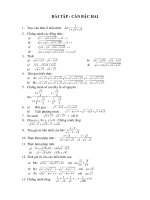 BÀI TẬP CĂN BẬC HAI