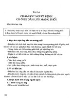 Giáo trình điều dưỡng ngoại khoa (Bài 16) ppt