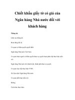 Chiết khấu giấy tờ có giá của Ngân hàng Nhà nước đối với khách hàng pdf
