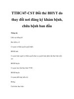 TTHC/47-CST Đổi thẻ BHYT do thay đổi nơi đăng ký khám bệnh, chữa bệnh ban đầu docx