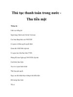 Thủ tục thanh toán trong nước Thu tiền mặt pot