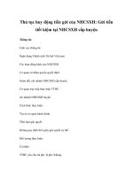 Thủ tục huy động tiền gửi của NHCSXH: Gửi tiền tiết kiệm tại NHCSXH cấp huyện ppt