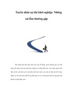 Tuyển nhân sự khi khởi nghiệp: Những sai lầm thường gặp pptx