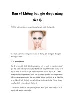 Bạn sẽ không bao giờ được nàng tiết lộ pot