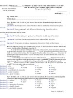 Đề thi tốt nhiệp THPT năm 2009 - Môn Tiếng Anh - M713(1) potx