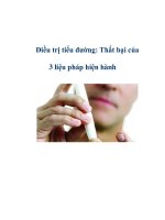 Điều trị tiểu đường: Thất bại của 3 liệu pháp hiện hành pps