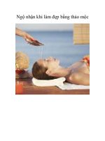 Ngộ nhận khi làm đẹp bằng thảo mộc docx