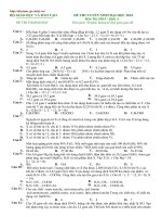 Đề và Đ.án mẫu Hóa ĐH 2010 số 4