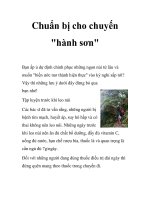 Chuẩn bị cho chuyến 