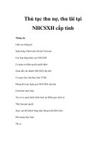 Thủ tục thu nợ, thu lãi tại NHCSXH cấp tỉnh ppt