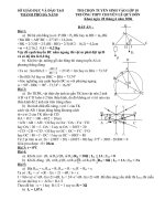 Đáp án Đề thi vào lớp 10 chuyên lýLQĐ ĐN 2006