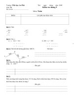 Đề Kiểm tra Toán Lớp 3