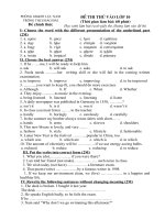 De thi thu vao lop 10 (Bao Dai)