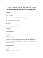 TT4T.BC: Người sử dụng lao động (nộp cả 23%) thanh quyết toán chế độ ốm đau, thai sản và nghỉ dưỡng sức potx