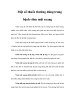 Một số thuốc thường dùng trong bệnh viêm mũi xoang pot