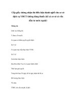 Cấp giấy chứng nhận đủ điều kiện hành nghề cho cơ sở dịch vụ YHCT không dùng thuốc (kể cả cơ sở có vốn đầu tư nước ngoài) potx