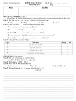 Kiểm tra 45'''' môn Toán 8 (Số 05)