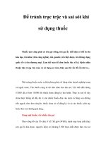 Để tránh trục trặc và sai sót khi sử dụng thuốc pot