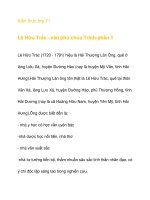 Kiến thức lớp 11 Lê Hữu Trác –vào phủ chúa Trịnh-phần 1 pot
