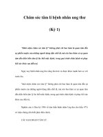 Chăm sóc tâm lí bệnh nhân ung thư (Kỳ 1) docx