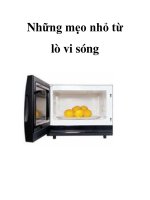 Những mẹo nhỏ từ lò vi sóng pptx