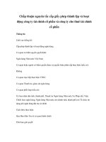 Chấp thuận nguyên tắc cấp giấy phép thành lập và hoạt động công ty tài chính cổ phần và công ty cho thuê tài chính cổ phần ppt