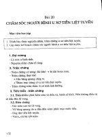 Giáo trình điều dưỡng ngoại khoa (Bài 20) docx