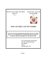 kế toán kinh doanh thương mại xuất nhập khẩu và xác định kết quả kinh doanh tại công ty cổ phần thương mại dịch vụ xnk trân châu