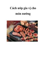 Cách ướp gia vị cho món nướng pdf