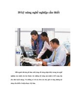 10 kỹ năng nghề nghiệp cần thiết potx