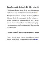 Các công cụ tải và chuyển đổi video miễn phí docx
