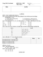 Kiểm tra 45'''' Toán 6 (Số 01)