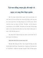 Tại sao uống rượu gây đỏ mặt và nguy cơ ung thư thực quản potx