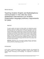 teaching aviation english and radiotelephony