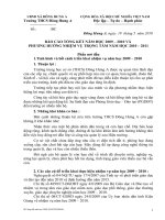 Báo cáo tổng kết năm học 2009-2010 trường THCS Đông Hưng A