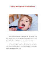 Ngộ độc thuốc nhỏ mũi co mạch ở trẻ em pot