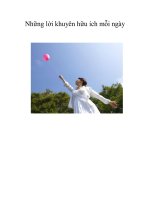 Những lời khuyên hữu ích mỗi ngày ppt