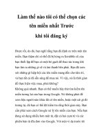 Làm thế nào tôi có thể chọn các tên miền nhất Trước khi tôi đăng ký doc