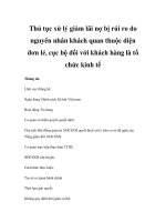 Thủ tục xử lý giảm lãi nợ bị rủi ro do nguyên nhân khách quan thuộc diện đơn lẻ, cục bộ đối với khách hàng là tổ chức kinh tế ppsx