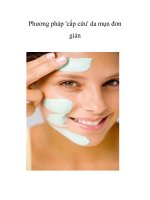 Phương pháp ''''cấp cứu'''' da mụn đơn giản ppsx