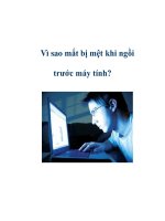 Vì sao mắt bị mệt khi ngồi trước máy tính? pptx