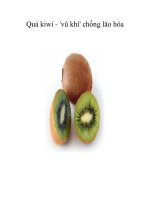 Quả kiwi - ''''vũ khí'''' chống lão hóa pptx
