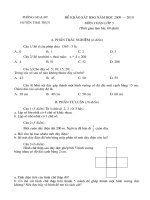 Đề thi HSG huyện Thái Thụy 09-10- Toán 3(có đáp án)