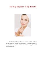 Tác dụng phụ của 1 số loại thuốc bổ pps