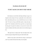 VỀ ĐỨC HẠNH LÀM CHO TI TIỆN NHỎ BÉ - Zarathustra đã nói như thế ppsx