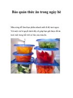 Bảo quản thức ăn trong ngày hè pps